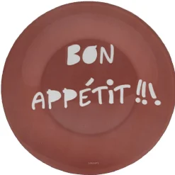 Assiette à dessert Luminarc rouge design Bon appétit^Gifi