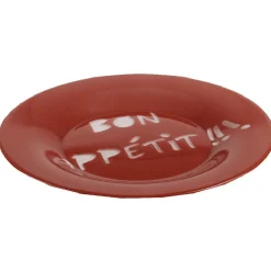 Assiette à dessert Luminarc rouge design Bon appétit^Gifi