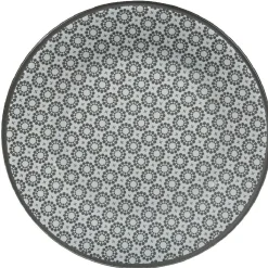 Assiette à dessert Micro blanc et noir fleurs à pois x4^Gifi Hot