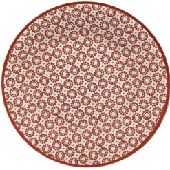 Assiette à dessert Micro blanc et rouge fleurs à pois x4^Gifi Online