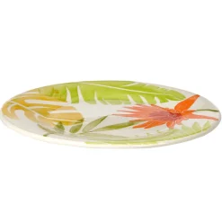 Assiette à dessert motif feuilles tropicales^Gifi Hot