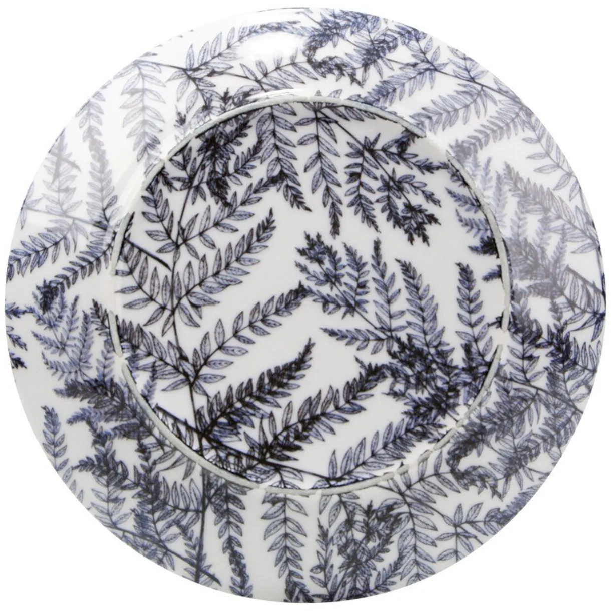Assiette à dessert motif feuillage bleu et blanc^Gifi Online