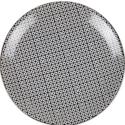 Assiette à dessert noire et blanche^Gifi Outlet