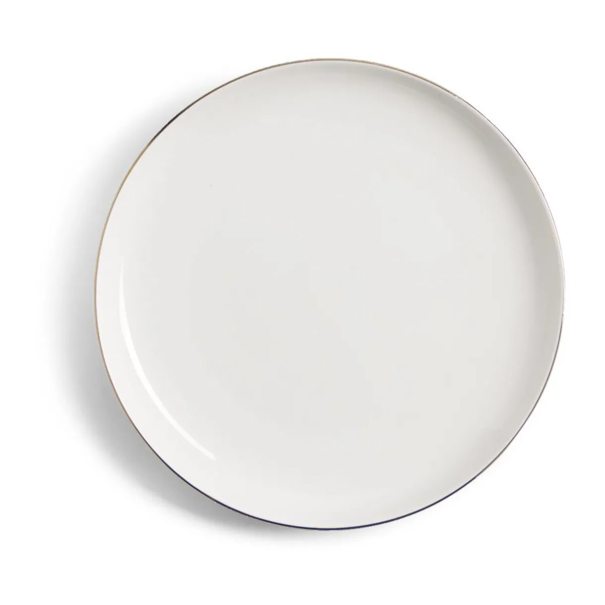 Assiette à dessert Oslo blanche bord doré Ø19cm^Gifi Sale