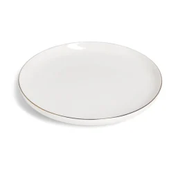 Assiette à dessert Oslo blanche bord doré Ø19cm^Gifi Sale