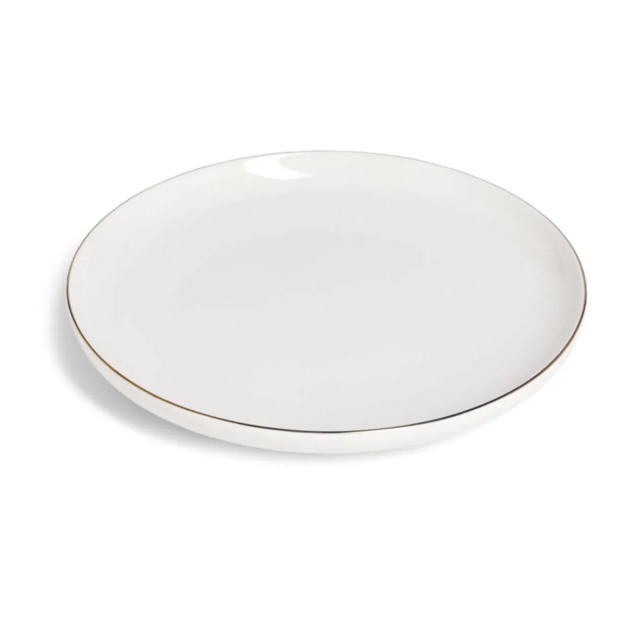 Assiette à dessert Oslo blanche bord doré Ø19cm^Gifi Sale