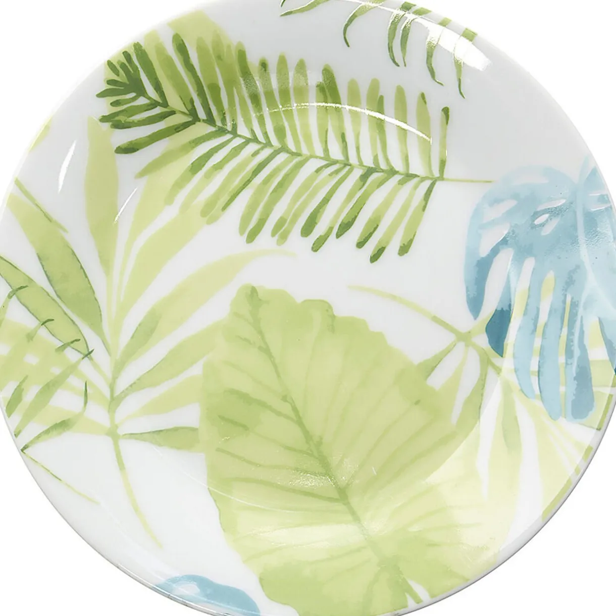 Assiette à dessert porcelaine motif jungle^Gifi Online