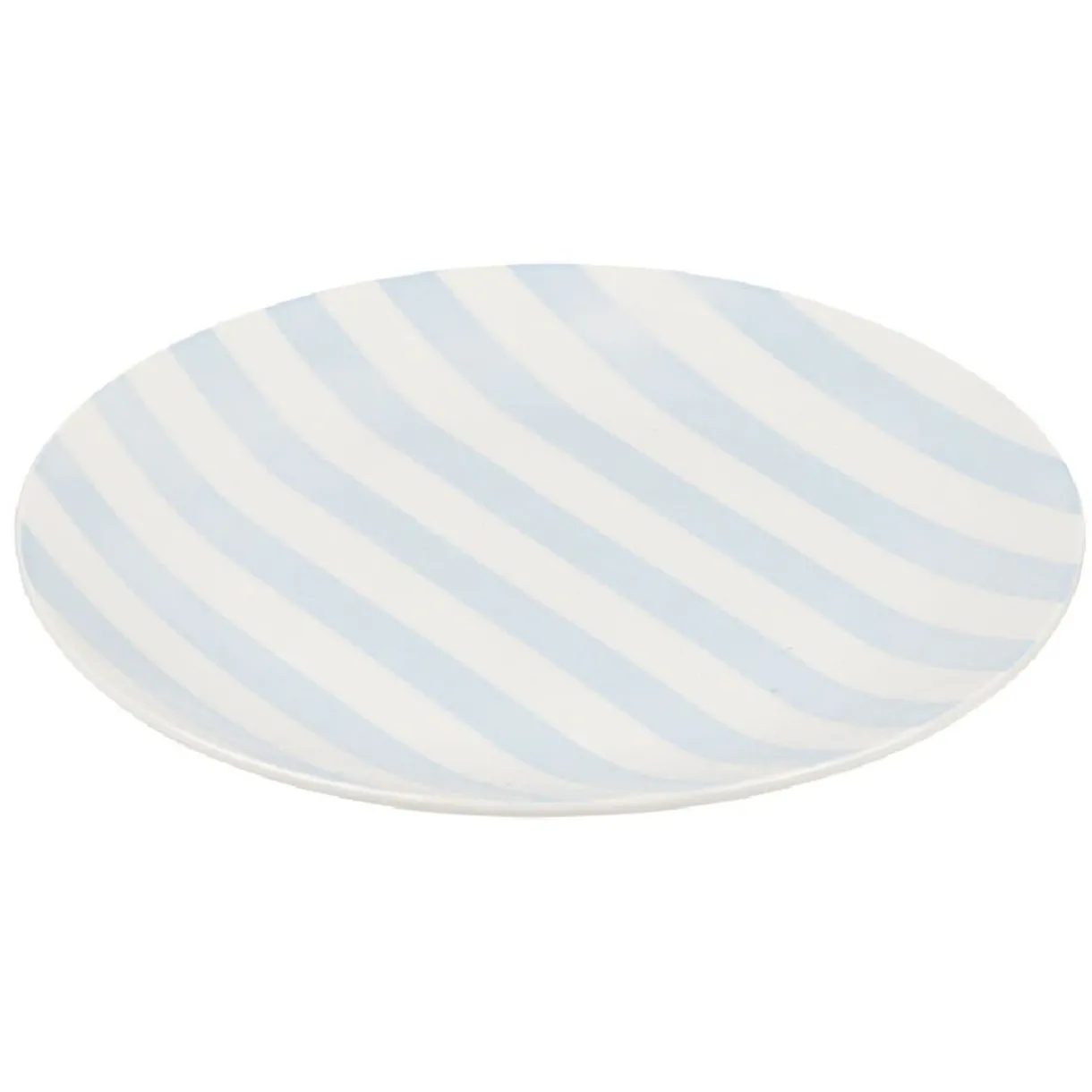 Assiette à dessert porcelaine rayure bicolore Ø16cm^Gifi Online
