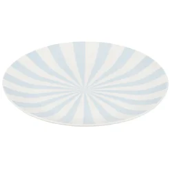 Assiette à dessert porcelaine rayure bicolore Ø16cm^Gifi Online