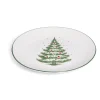 Assiette à dessert porcelaine blanche motif sapin de Noël Ø19cm^Gifi Outlet