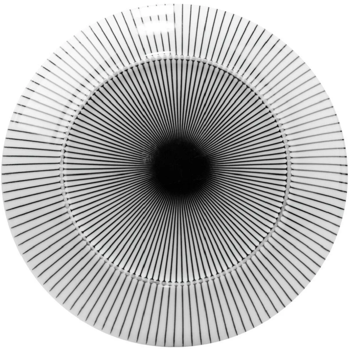 Assiette à dessert rayure noire et blanche^Gifi Clearance