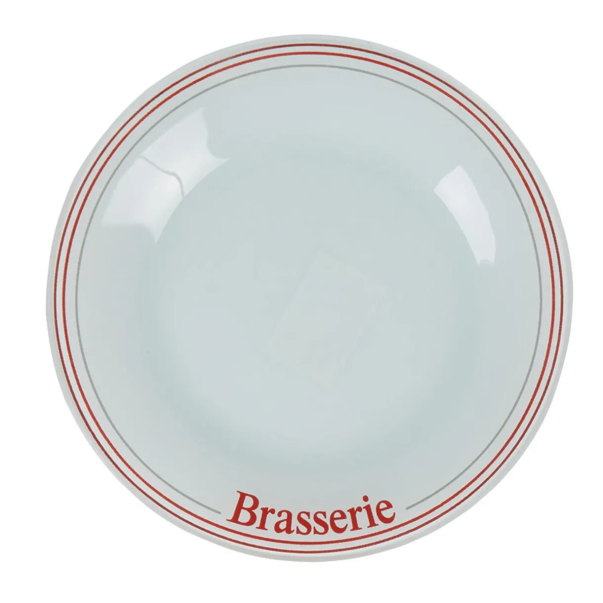 Assiette à dessert ronde blanche décor brasserie^Gifi Hot