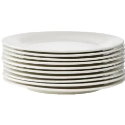 Assiette à dessert ronde céramique blanc x10^Gifi Online