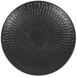 Assiette à dessert ronde faïence design Zebra noir^Gifi Outlet