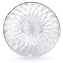 Assiette à dessert ronde fleur géométrique verre transparent^Gifi Outlet
