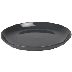 Assiette à dessert ronde grise unie^Gifi Discount