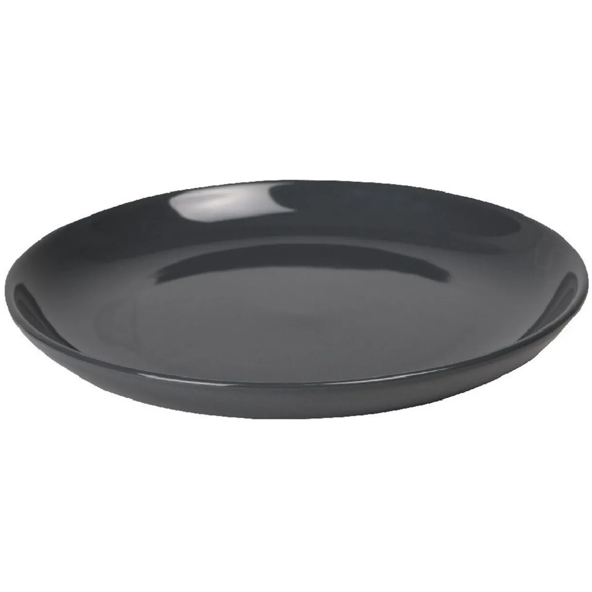Assiette à dessert ronde grise unie^Gifi Discount