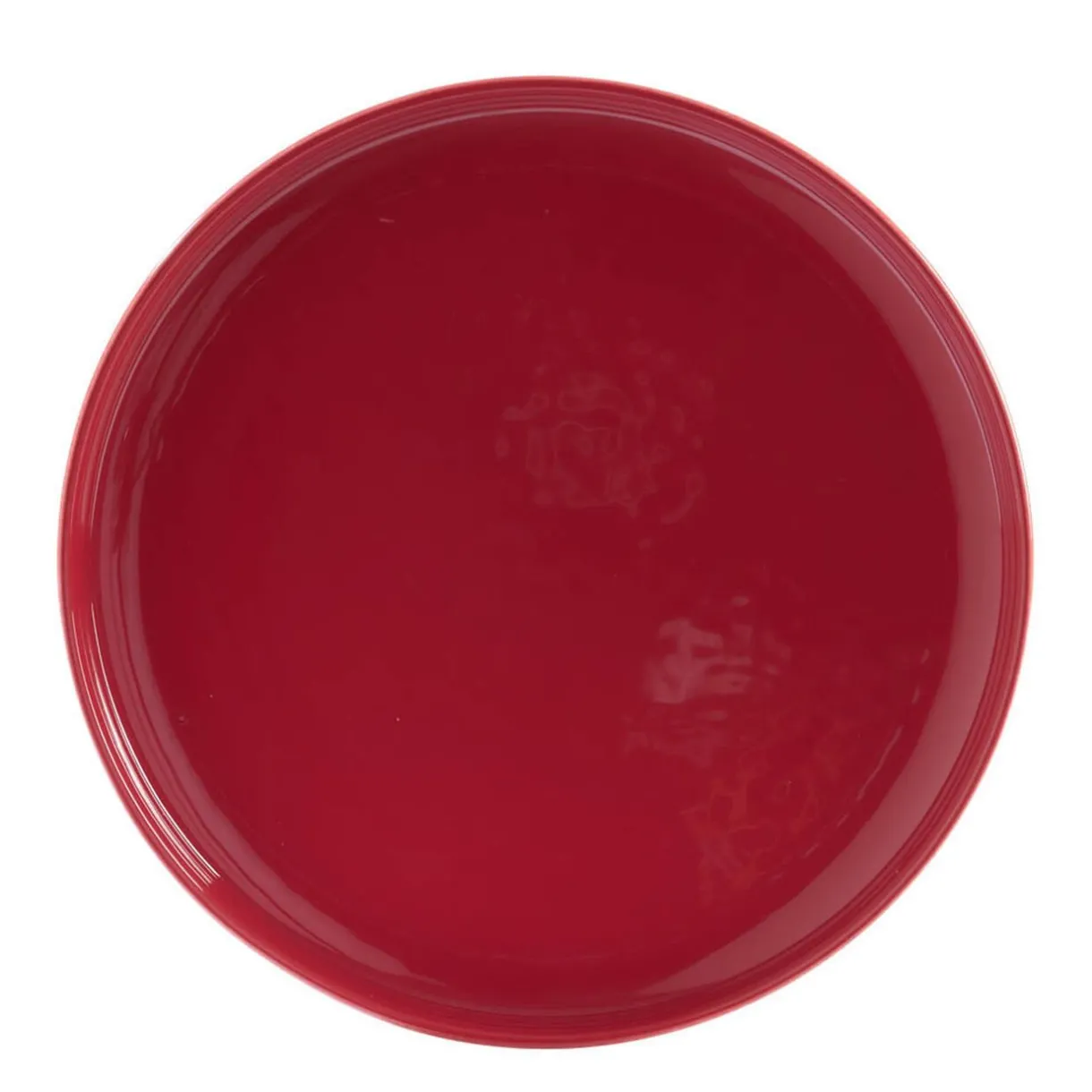 Assiette à dessert ronde Oslo rouge^Gifi