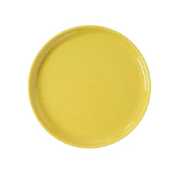 Assiette à dessert ronde Oslo jaune moutarde^Gifi Online
