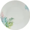 Assiette à dessert ronde porcelaine feuillage multicolore^Gifi