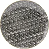 Assiette à dessert ronde Praia motif ethnique noir blanc jaune^Gifi Best