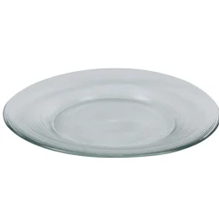 Assiette à dessert ronde transparente striée^Gifi Sale