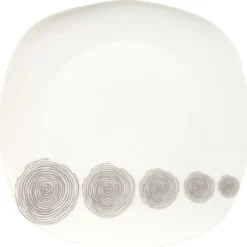 Assiette à dessert tourbillons gris^Gifi Clearance