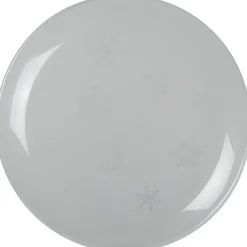 Assiette à dessert transparente design flocon^Gifi Outlet