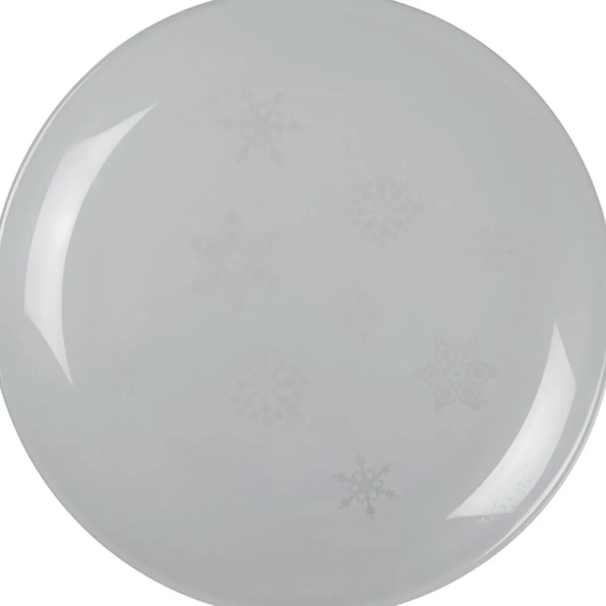 Assiette à dessert transparente design flocon^Gifi Outlet