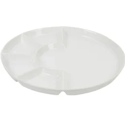 Assiette à fondue barbecue blanche^Gifi Outlet