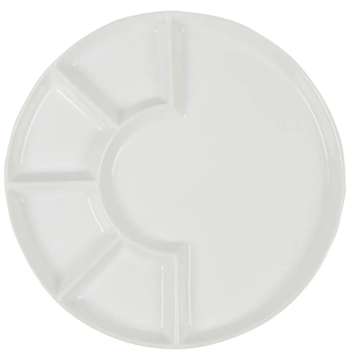 Assiette à fondue barbecue blanche^Gifi Outlet