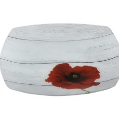Assiette carrée plate coquelicot flower x4^Gifi Outlet