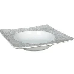 Assiette creuse blanche carrée^Gifi Discount