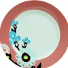 Assiette creuse blanche et rose décor fleurs^Gifi Online