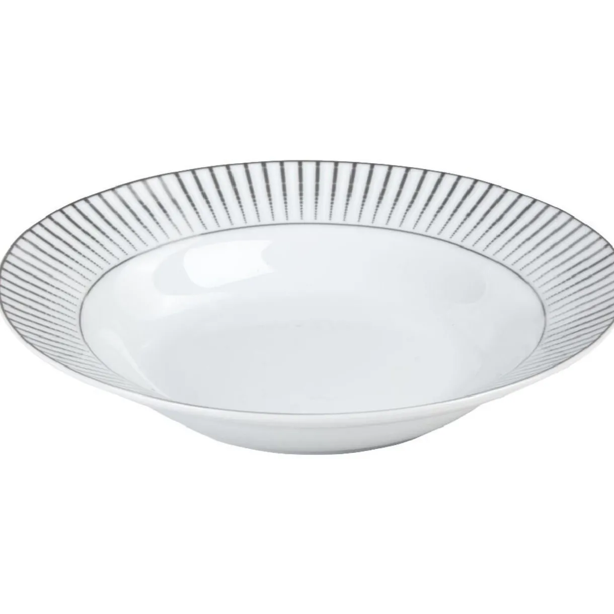 Assiette creuse en porcelaine motif argenté^Gifi Best