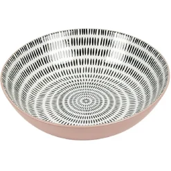 Assiette creuse en porcelaine motif intérieur et extérieur coloré^Gifi Best