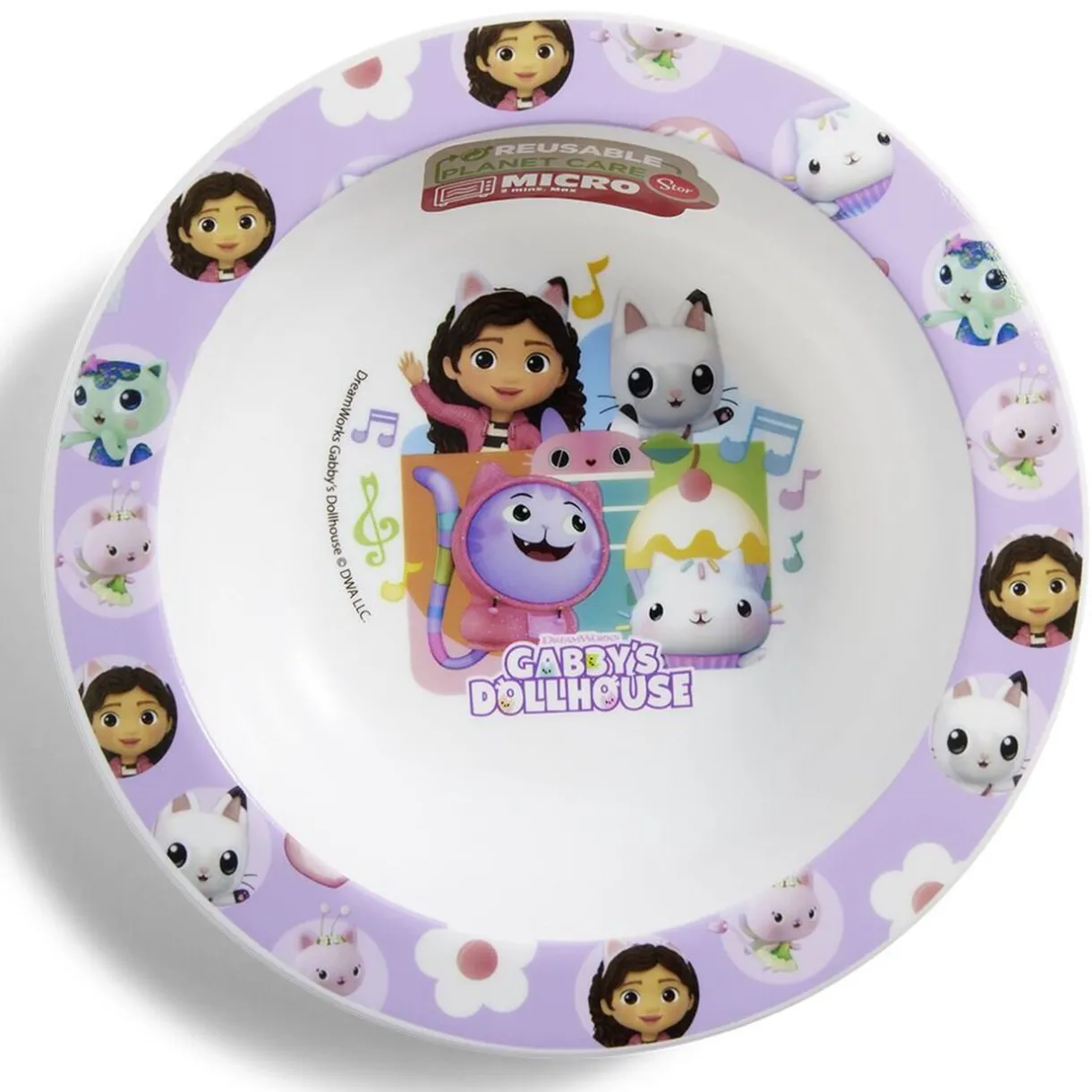 Assiette creuse enfant Gabby et la Maison Magique plastique Ø16cm^Gifi Online
