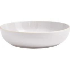Assiette creuse faïence gris avec liseré crème^Gifi Sale
