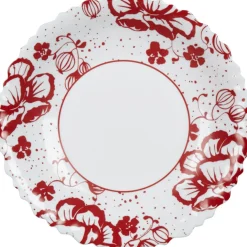 Assiette creuse Luminarc blanc décor rouge Alcove vintage^Gifi Clearance