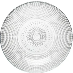 Assiette creuse ronde effet relief blanc transparent Ø21 cm^Gifi Best