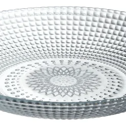 Assiette creuse ronde effet relief blanc transparent Ø21 cm^Gifi Best