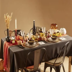 Assiette creuse verre transparent liseré noir Ø23cm^Gifi New