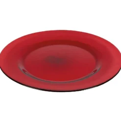 Assiette de présentation rouge^Gifi