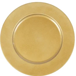 Assiette de présentation ronde dorée^Gifi Outlet