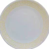 Assiette dessert blanche contour grains de riz jaunes^Gifi Clearance