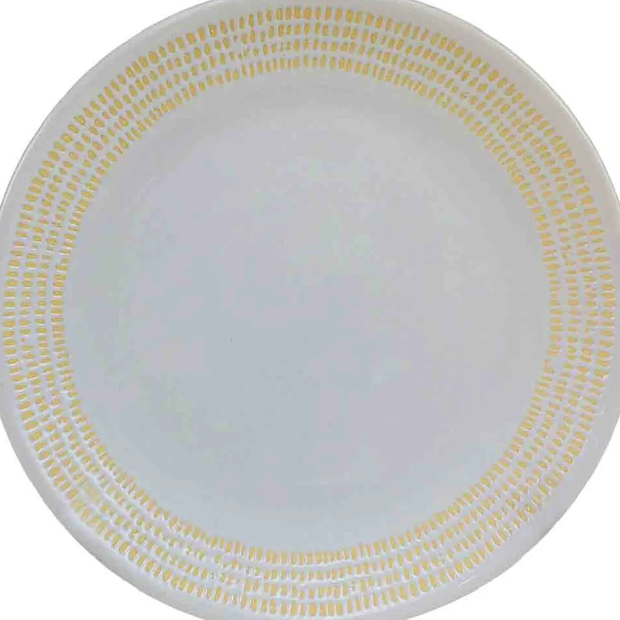 Assiette dessert blanche contour grains de riz jaunes^Gifi Clearance