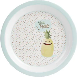 Assiette mélaminé enfant design Gildas l'Ananas^Gifi New
