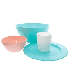 Assiette plastique coloré Ø 24 cm^Gifi Outlet