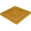 Assiette plastique plate carrée unie jaune x 10^Gifi New