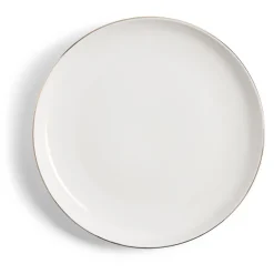 Assiette plate blanche bordure dorée Ø27cm^Gifi Sale